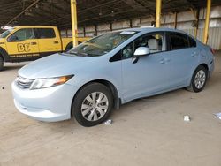 Honda salvage cars for sale: 2012 Honda Civic LX