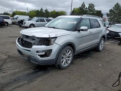 Salvage cars for sale at Denver, CO auction: 2016 Ford Explorer Limited