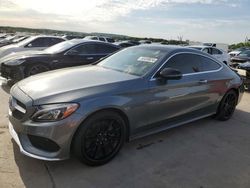 Salvage cars for sale at Grand Prairie, TX auction: 2017 Mercedes-Benz C300