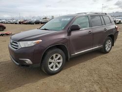 Salvage cars for sale at Brighton, CO auction: 2012 Toyota Highlander Base