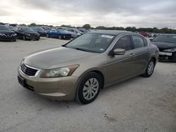 Salvage cars for sale from Copart San Antonio, TX: 2010 Honda Accord LX