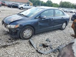 Honda Civic Hybrid salvage cars for sale: 2009 Honda Civic Hybrid