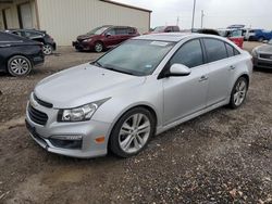 Salvage cars for sale at Temple, TX auction: 2016 Chevrolet Cruze Limited LTZ