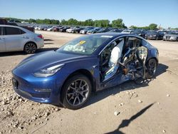 Salvage cars for sale at Kansas City, KS auction: 2018 Tesla Model 3