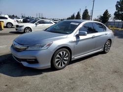 Salvage cars for sale from Copart Rancho Cucamonga, CA: 2017 Honda Accord Touring Hybrid