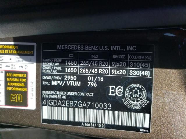 2016 Mercedes-Benz GLE 350D 4matic