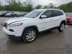 Salvage cars for sale at Ellwood City, PA auction: 2015 Jeep Cherokee Limited