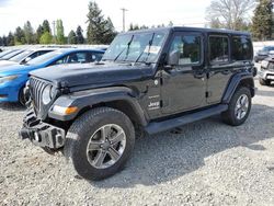 Salvage cars for sale from Copart Graham, WA: 2019 Jeep Wrangler Unlimited Sahara
