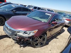 Salvage cars for sale at Albuquerque, NM auction: 2016 Honda Accord Sport