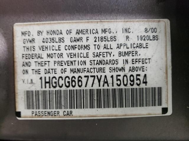 2000 Honda Accord EX