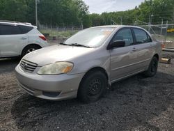 Salvage cars for sale from Copart Finksburg, MD: 2003 Toyota Corolla CE