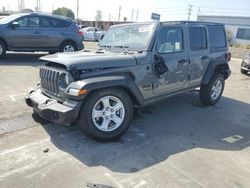 Salvage cars for sale at Wilmington, CA auction: 2021 Jeep Wrangler Unlimited Sport