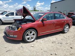 Salvage cars for sale from Copart Appleton, WI: 2015 Volkswagen Passat SE