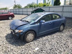 Salvage cars for sale from Copart Windsor, NJ: 2009 Honda Civic Hybrid