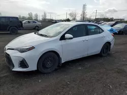 Salvage cars for sale at Montreal Est, QC auction: 2018 Toyota Corolla L