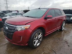 Salvage cars for sale at Elgin, IL auction: 2014 Ford Edge Sport