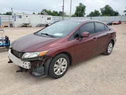 Salvage cars for sale at Oklahoma City, OK auction: 2012 Honda Civic LX