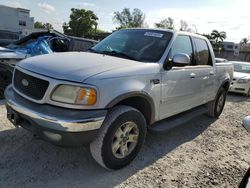 Salvage trucks for sale at Opa Locka, FL auction: 2002 Ford F150 Supercrew