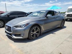 Salvage cars for sale at Grand Prairie, TX auction: 2018 Infiniti Q60 Luxe 300