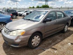 Toyota Corolla ce salvage cars for sale: 2003 Toyota Corolla CE