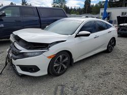 Salvage cars for sale at Graham, WA auction: 2018 Honda Civic Touring