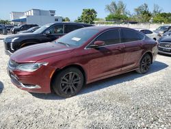 Salvage cars for sale at Opa Locka, FL auction: 2015 Chrysler 200 Limited