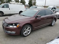 Salvage cars for sale from Copart Rancho Cucamonga, CA: 2013 Volkswagen Passat SE
