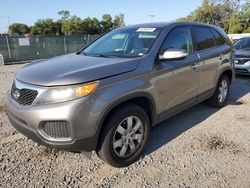 Salvage cars for sale from Copart Riverview, FL: 2012 KIA Sorento Base