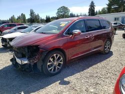 Salvage cars for sale at Graham, WA auction: 2017 Chrysler Pacifica Limited