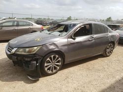 Salvage cars for sale at Houston, TX auction: 2015 Honda Accord Sport