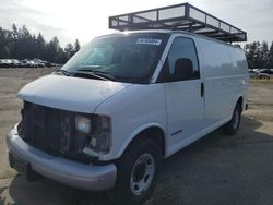 Salvage trucks for sale at Arlington, WA auction: 2002 Chevrolet Express G3500