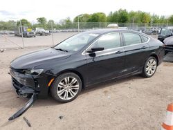 Salvage cars for sale at Chalfont, PA auction: 2015 Chrysler 200 Limited