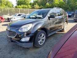 Salvage cars for sale from Copart Waldorf, MD: 2017 Chevrolet Equinox LT