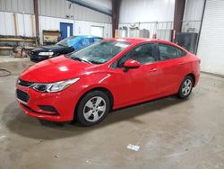 Salvage cars for sale at West Mifflin, PA auction: 2017 Chevrolet Cruze LS