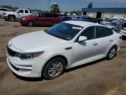 Salvage cars for sale at Woodhaven, MI auction: 2016 KIA Optima LX