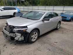 Chevrolet salvage cars for sale: 2017 Chevrolet Malibu LS