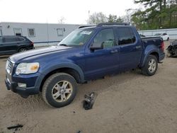 Salvage cars for sale at Lyman, ME auction: 2007 Ford Explorer Sport Trac XLT