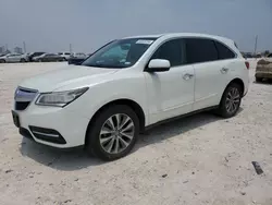 Salvage cars for sale at New Braunfels, TX auction: 2015 Acura MDX Technology