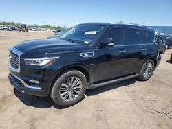 Salvage cars for sale at Woodhaven, MI auction: 2019 Infiniti QX80 Luxe