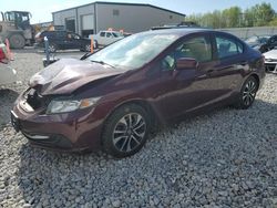 Salvage cars for sale at Wayland, MI auction: 2015 Honda Civic EX