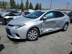 Salvage cars for sale from Copart Rancho Cucamonga, CA: 2016 Toyota Corolla L