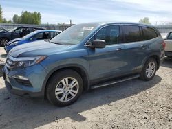 Salvage cars for sale from Copart Arlington, WA: 2016 Honda Pilot LX
