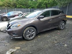 Salvage cars for sale at Waldorf, MD auction: 2018 Nissan Murano S