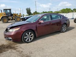 Salvage cars for sale at Miami, FL auction: 2013 Acura TL