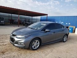 Salvage cars for sale from Copart Andrews, TX: 2018 Chevrolet Cruze LT