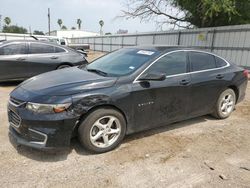 Salvage cars for sale at Mercedes, TX auction: 2016 Chevrolet Malibu LS