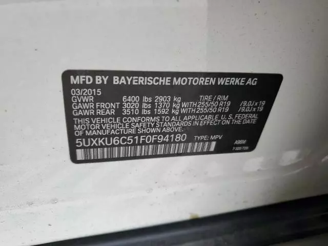 2015 BMW X6 XDRIVE50I