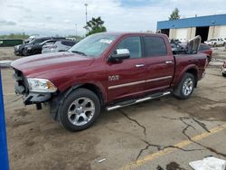 Salvage cars for sale from Copart Woodhaven, MI: 2017 Dodge 1500 Laramie