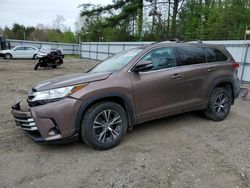 Salvage cars for sale at Lyman, ME auction: 2017 Toyota Highlander LE