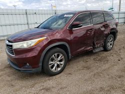 Salvage cars for sale from Copart Greenwood, NE: 2015 Toyota Highlander LE